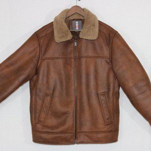 Fleece-lined Leather Jacket
